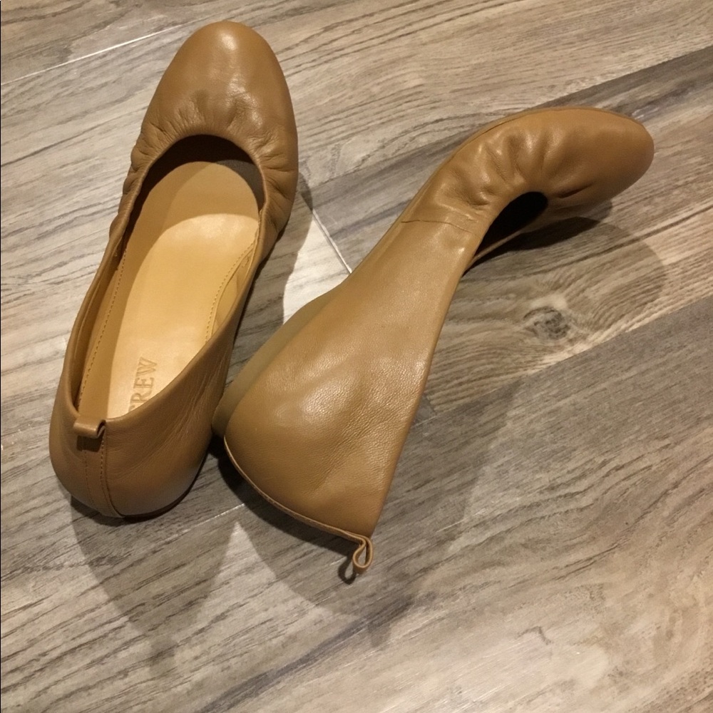J. Crew flats, 100% leather upper